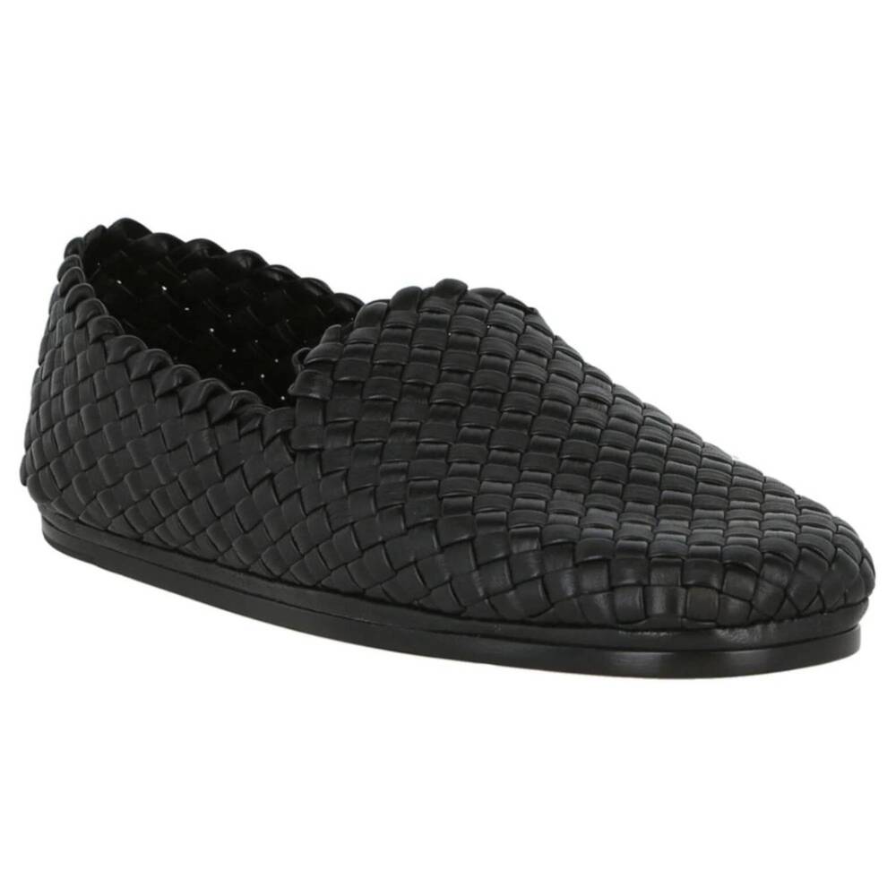 NEW BOTTEGA VENETA men's intrecciato leather loafers in black